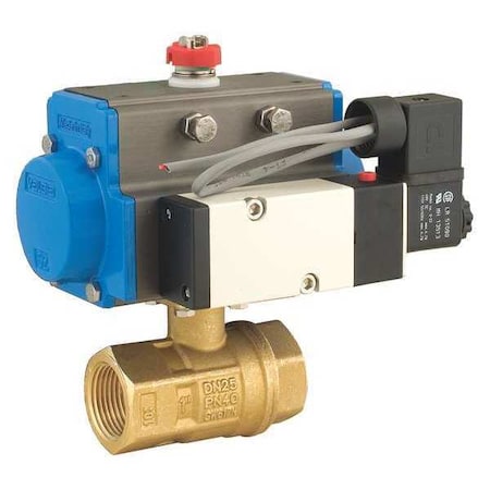 Pneumatic, Double Acting Brass, Ball Valve, Ball Valve Product Group: Actuated
