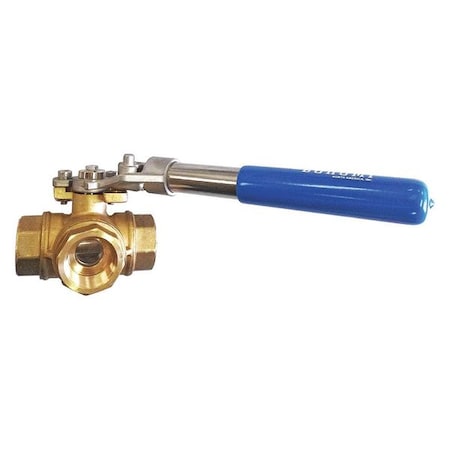 Deadman,3-Way L Port,Brass,Ball Valve