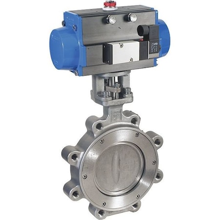 Pneumatic,Actuated SS,Butterfly Valve