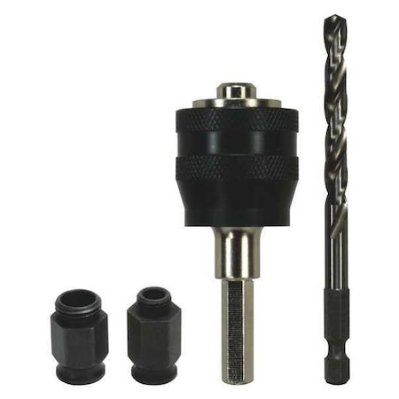 Arbor SDS Plus Pilot,HSS,2 Adapter Nut