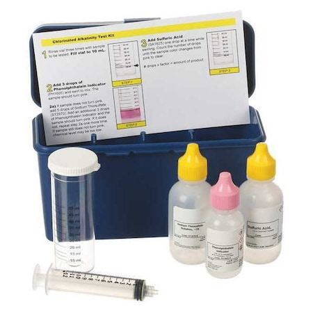 Chlorinated Alkalinity Kit,1Drop- 100ppm