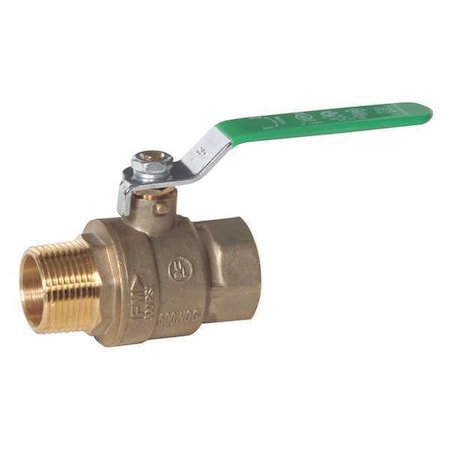 1/2 MPT XFPT Lead Free Brass Ball Valve