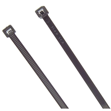 Standard Tie,Black,7.6,50lb.,PK25