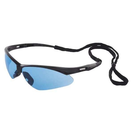 Safety Glasses, Light Blue Polycarbonate Lens, Scratch-Resistant