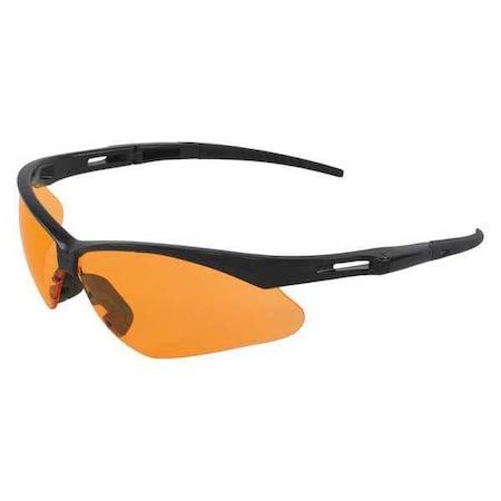 Safety Glasses, Orange Polycarbonate Lens, Scratch-Resistant