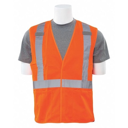 BreakAway Vest,Cl 2,XBack,HiViz,Orange,L