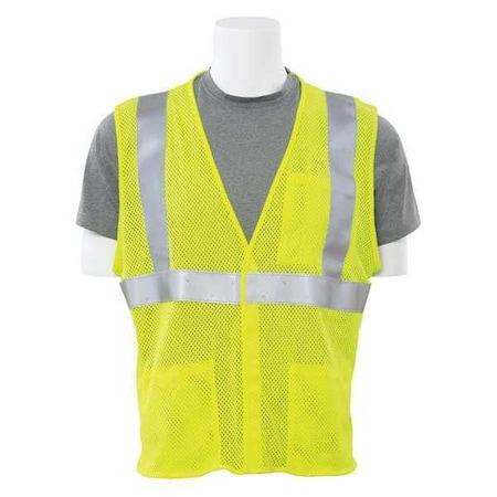 Vest,Flame Resistant,Hi-Viz,Lime,XL