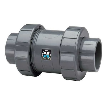 Check Valve, True Union, Ball, 1-1/4, PVC/EPDM, S/T