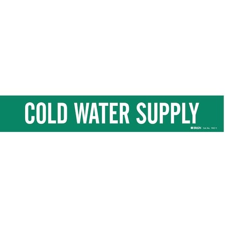 Pipe Mrkr,Cold Water Supply,2-1/2to7-7/8
