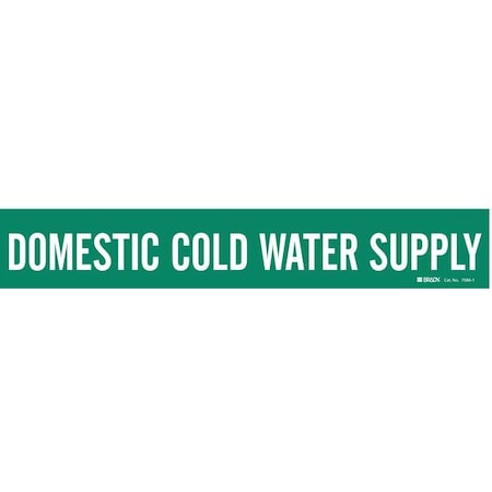 Pipe Marker,Domestic Cold Water Supply, 7086-1