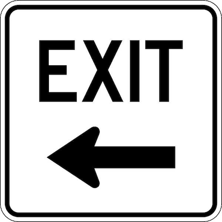 Exit Sign For Parking Lots, 18 In H, 18 In W, Aluminum, Square, English, LR7-69L-18DA