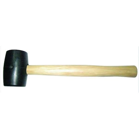 Rubber Mallet,Hickory,16 Oz