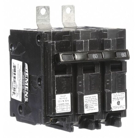 Miniature Circuit Breaker, 60 A, 120/240V AC, 2 Pole, Bolt On Mounting Style, BL Series