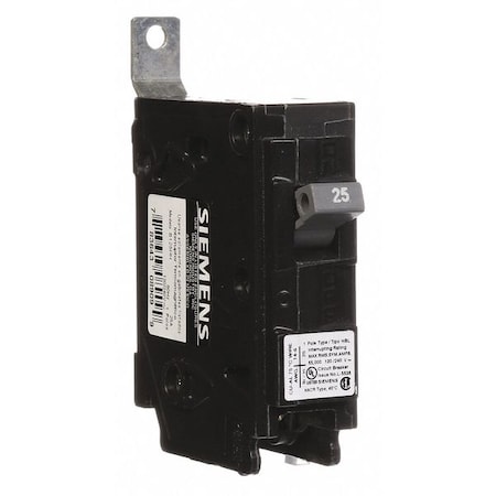 Miniature Circuit Breaker, 25 A, 120/240V AC, 1 Pole, Bolt On Mounting Style, BL Series