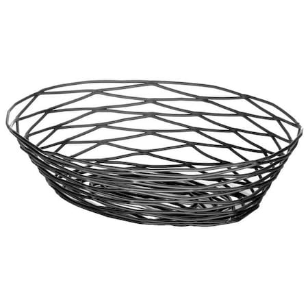 Artisian Basket, Oval, Black Metal,PK6