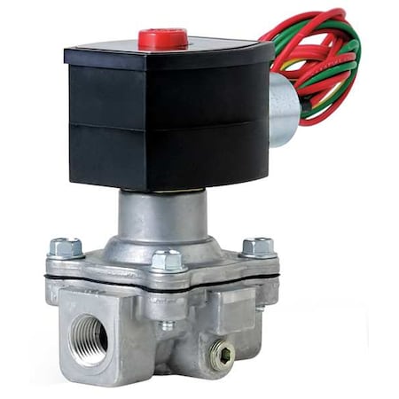 12V DC Aluminum Air And Fuel Gas Solenoid Valve, Normally Closed, 3/4 In Pipe Size