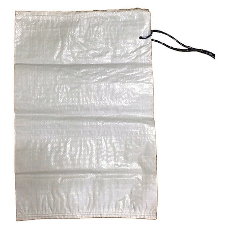 Sand Bag, Polypropylene, 27 In L, 18 In W, White