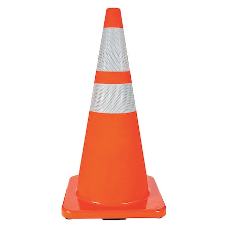 Traffic Cone,28 In. H,PVC,Orange