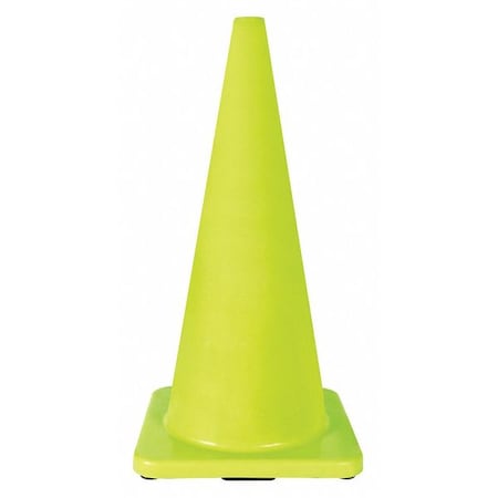 Traffic Cone,28 In.Fluorescent Lime