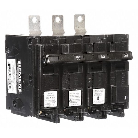 Miniature Circuit Breaker, 50 A, 120/240V AC, 3 Pole, Bolt On Mounting Style, BL Series