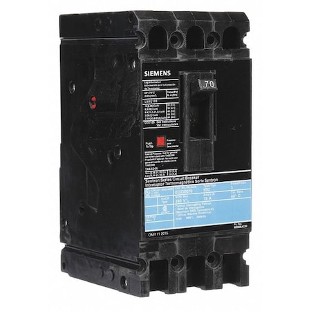 Molded Case Circuit Breaker, 70 A, 240V AC, 3 Pole, Lug In Panelboard Mounting Style, ED2 Series