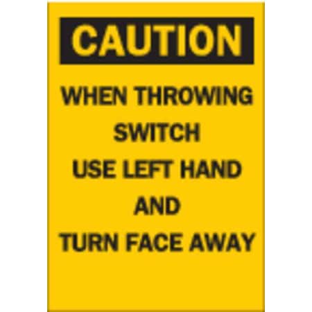 Caution Sign,7X5,BK/YEL,ENG,Text