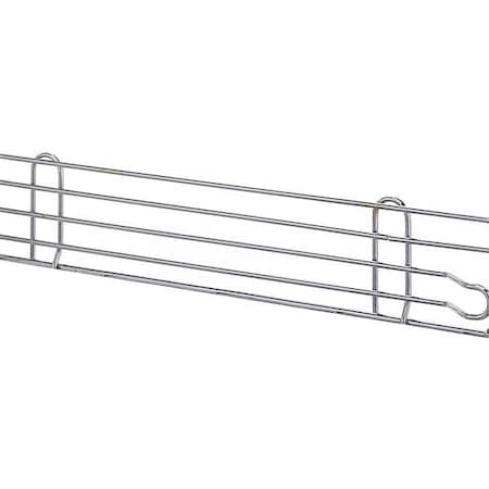 Stackable Shelf Ledge, 1D X 18W X 4H, Silver