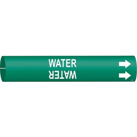 Pipe Marker,Water,Green,4 To 6 In