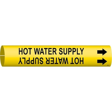 Pipe Mrkr,Hot Water Supply,2-1/2 To3-7/8, 4082-C