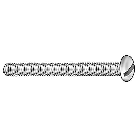 M2.5-0.45 X 5 Mm Slotted Pan Machine Screw, Plain Brass, 50 PK