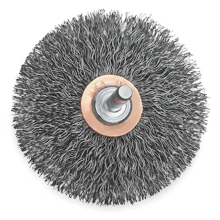 3 X 1/4 HP .014 Carbon Crimped Wire Wheel