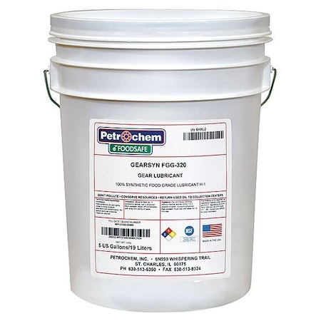 5 Gal Gear Oil Pail 320 ISO Viscosity, 90 SAE, Bright And Clear