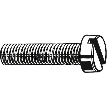#6-32 X 3/8 In Slotted Pan Machine Screw, Plain 18-8 Stainless Steel, 100 PK