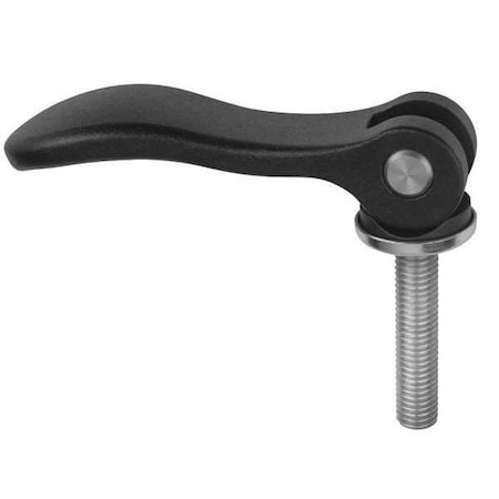 Cam Lever Adjustable Size: 1 1/4-20X50, A=70,4, B=21,5, Aluminum Black Powder-Coated, Comp: Steel