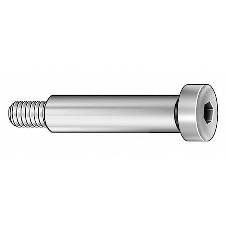 Precision Shoulder Screw, #10-32 Thr Sz, 1/4 In Thr Lg, 3/8 In Shoulder Lg, 18-8 Stainless Steel