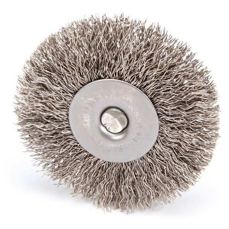 RaDial Crimped Wire Wheel Wire Brush, Stem