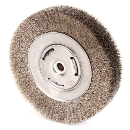 Crimped Wire Wheel Wire Brush, Arbor, 6