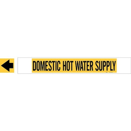 Pipe Marker,Domestic Hot Water Supply,Y, 5677-HPHV