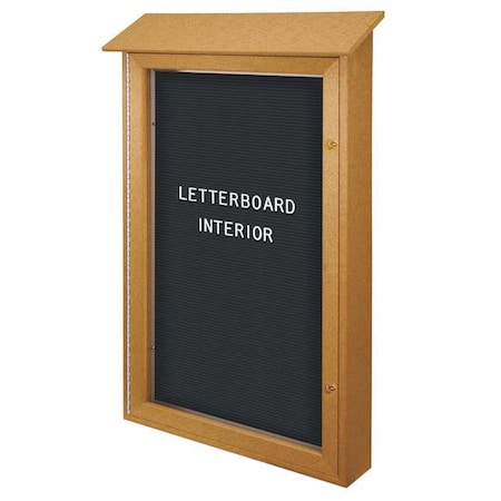 Outdoor Enclosed Letter Board 4 Ft.x24, 1 Door, Vinyl