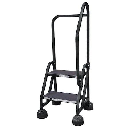 48 In H Steel Rolling Ladder, 2 Steps