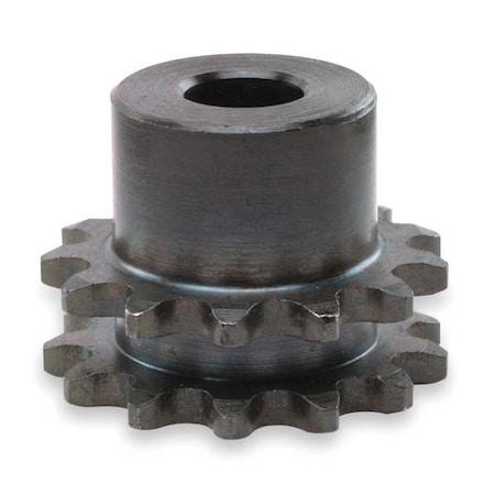Double Strand Sprocket, 40-2 Chain Size, 1/2 Bore Dia., 13 # Of Teeth