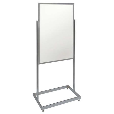 Pedestal Dry Erase Display Board 24x58, White