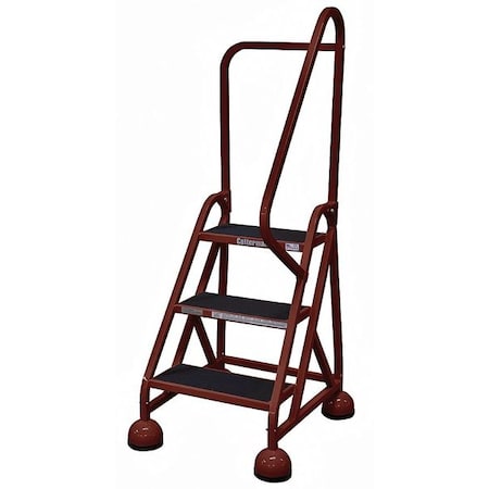 57 In H Steel Rolling Ladder, 3 Steps