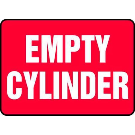 Cylinder Sign, 10 In H, 14 In W, Plastic, Rectangle, English, MCPG596VP