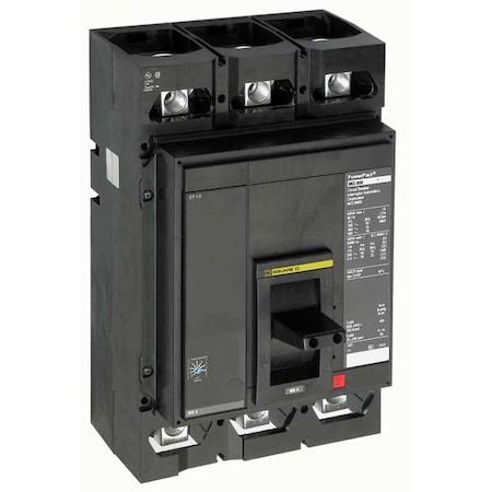 Molded Case Circuit Breaker, 600 A, 600V AC, 3 Pole, Lug In/Lug Out Mounting Style, MJ Series