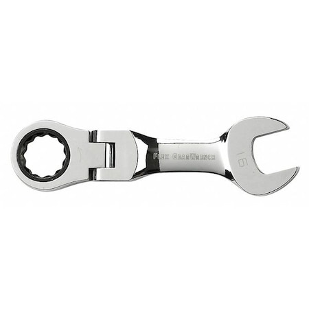 Ratcheting Combo Wrench,16mm,Flexible