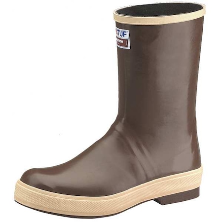 Size 7 Men's Plain Rubber Boot, Brown