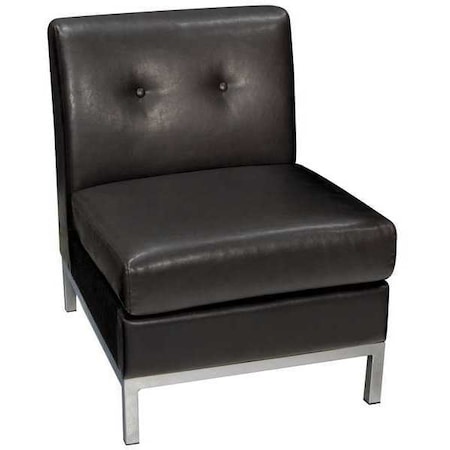 EspressoChair,23W28L31H,Armless,LeatherSeat,Collection: Wall StreetSeries