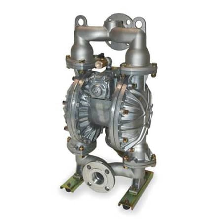 Double Diaphragm Pump, Aluminum, Air Operated, Santoprene, 160 GPM