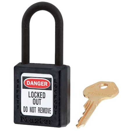 Lockout Padlock,KA,Black,1-3/4H,PK6